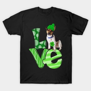 Lover Rat Terrier Dog Lucky Shamrock Happy St Patrick's Day T-Shirt